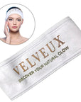 Velveux Geschenkset - Vanille Geurkaars set met rozenolie en haarband - Velveux - 8720865759593 - Vegan en Natuurlijke skincare routine's