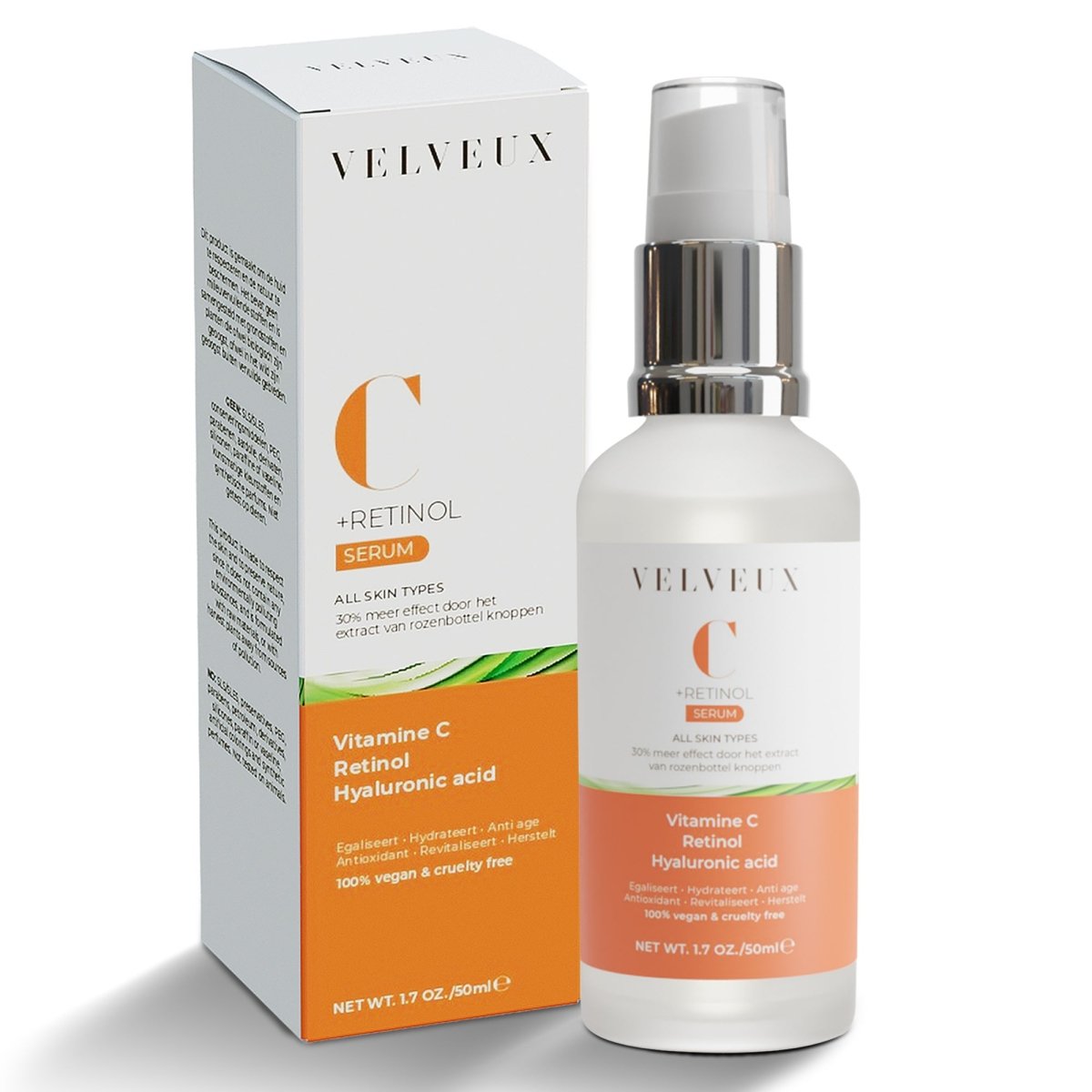 Velveux® C serum - Velveux - 8720618457912 - Vegan en Natuurlijke skincare routine&#39;s