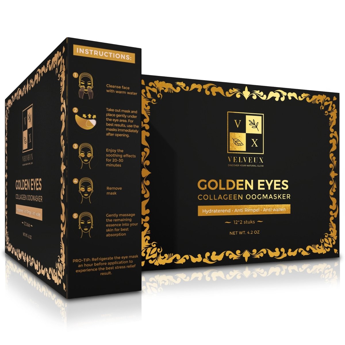 Velveux® Golden eyes - Velveux - 8720256752028 - Vegan en Natuurlijke skincare routine&#39;s