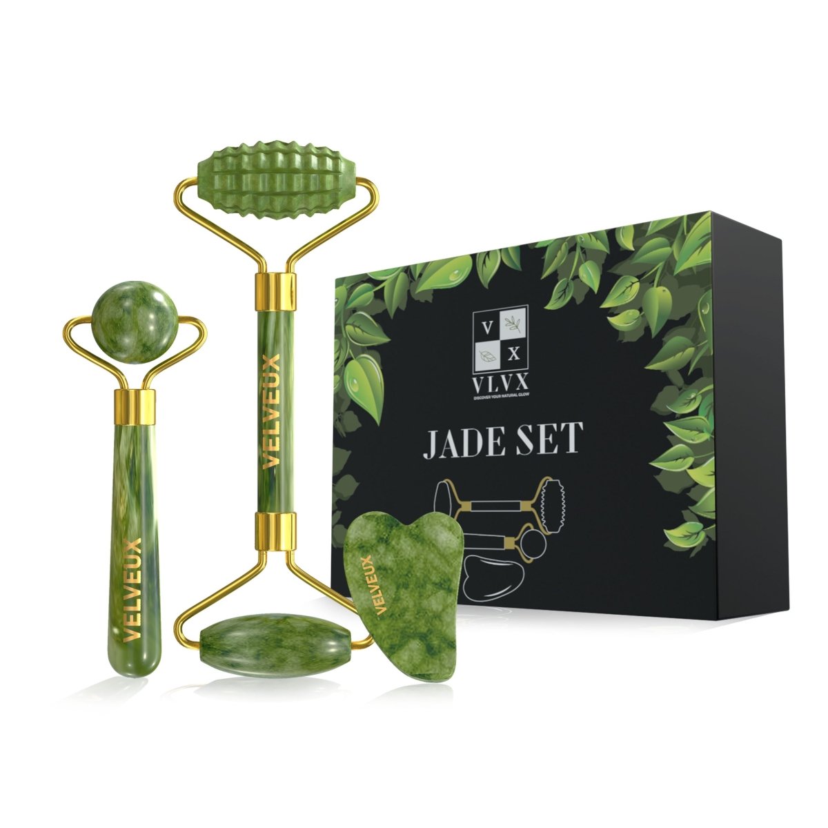 Velveux® Jade set - Velveux - 8720256752264 - Vegan en Natuurlijke skincare routine&#39;s
